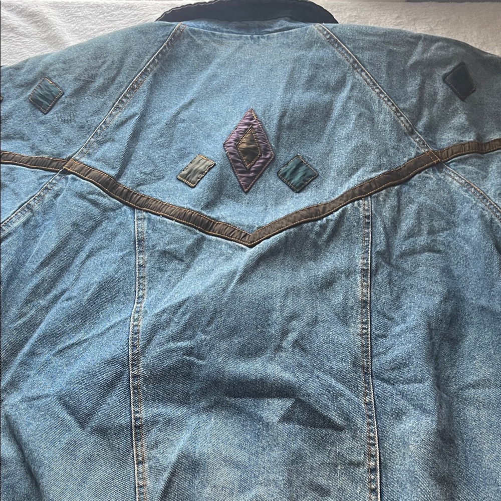 Vintage Patchwork Denim Jacket for Men - image 7